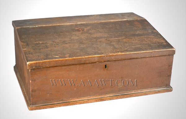 Tabletop Desk Box, Fitted Interior, Original Red Paint
Connecticut
Circa 1830, entire view